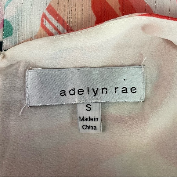 Adelyn Rae floral chiffon crpssover ruched dress 26422 - Picture 6 of 10